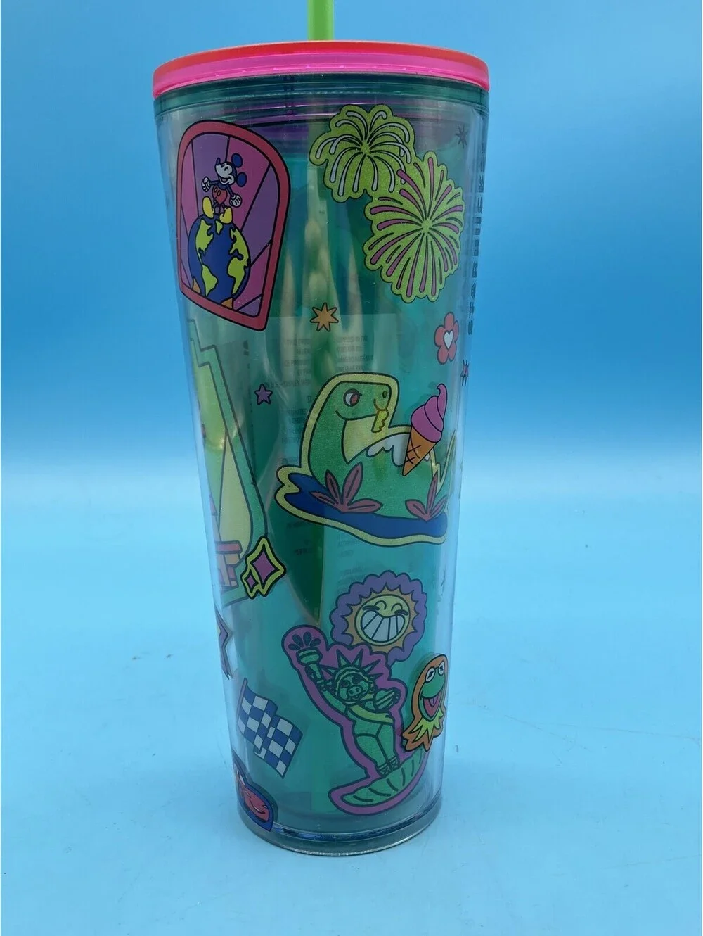 Starbucks Disney Hollywood Studios Tumbler 650ml Multicolor Plastic Straw Lid